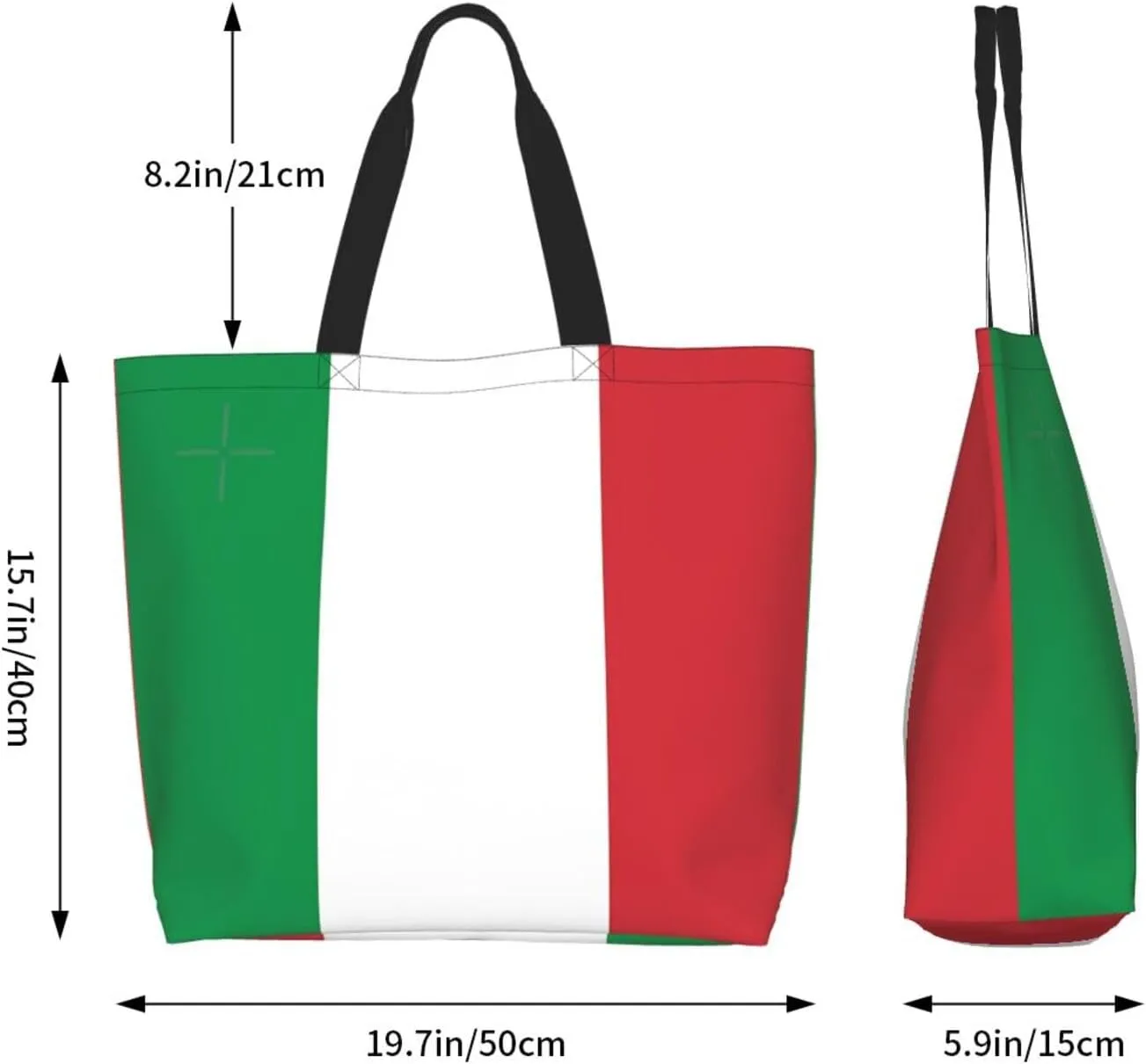ASYG Cute Flag Tote Bag for Women and Men Reusable Shoulder Bags for Gym, Shopping, Beach,Travel