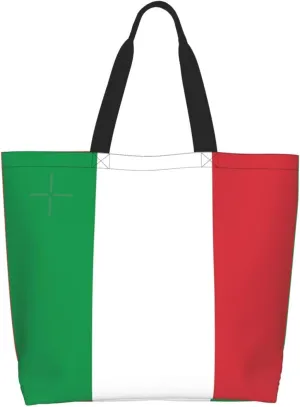 ASYG Cute Flag Tote Bag for Women and Men Reusable Shoulder Bags for Gym, Shopping, Beach,Travel