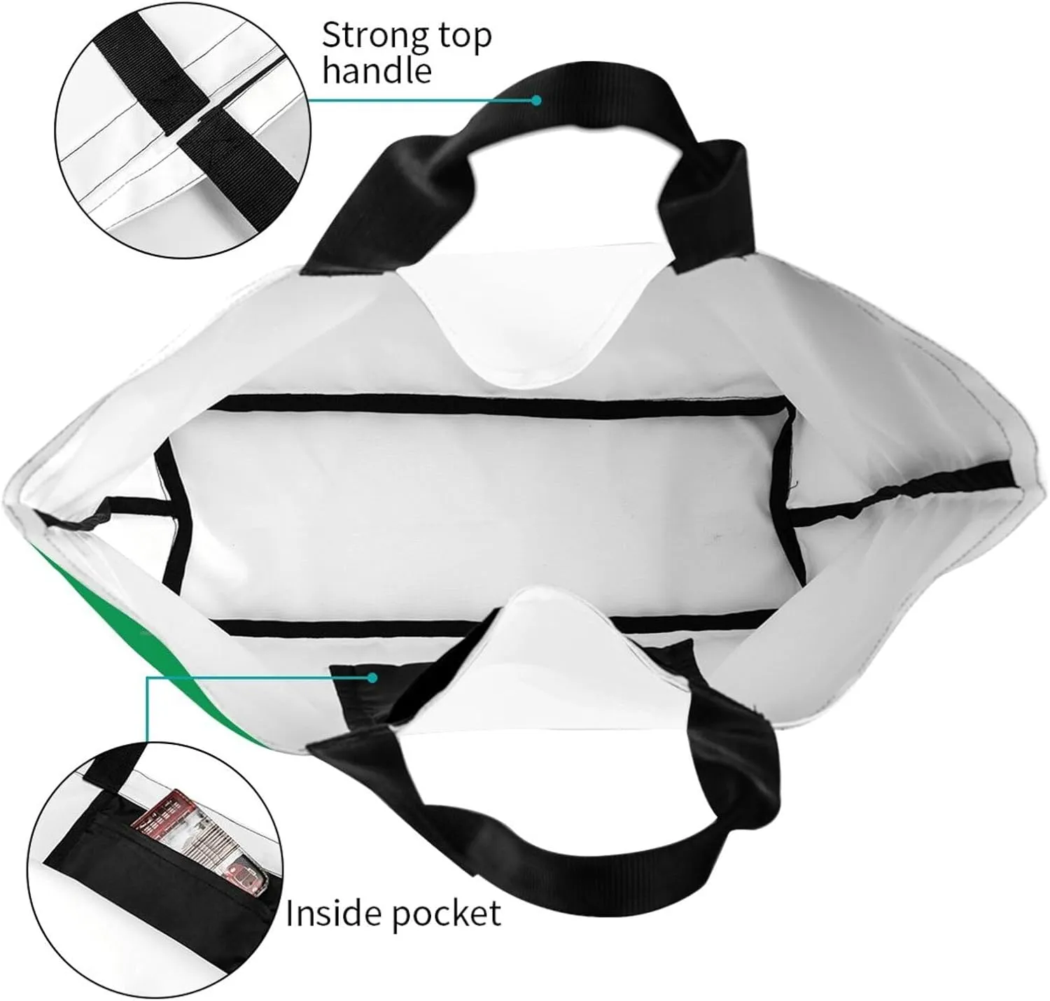 ASYG Cute Flag Tote Bag for Women and Men Reusable Shoulder Bags for Gym, Shopping, Beach,Travel