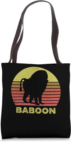 Baboon Retro Tote Bag