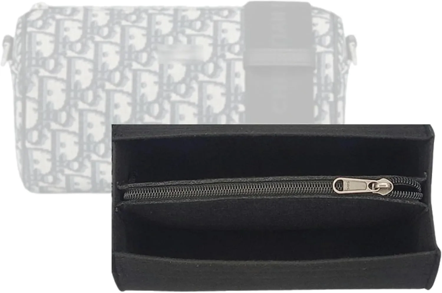 Bag Organizer for Dior Roller Messenger bag |Handmade Custom Bag Insert|2mm Felt Bag Liner|Women Handbag Shaper (Style B-Blue, Small)
