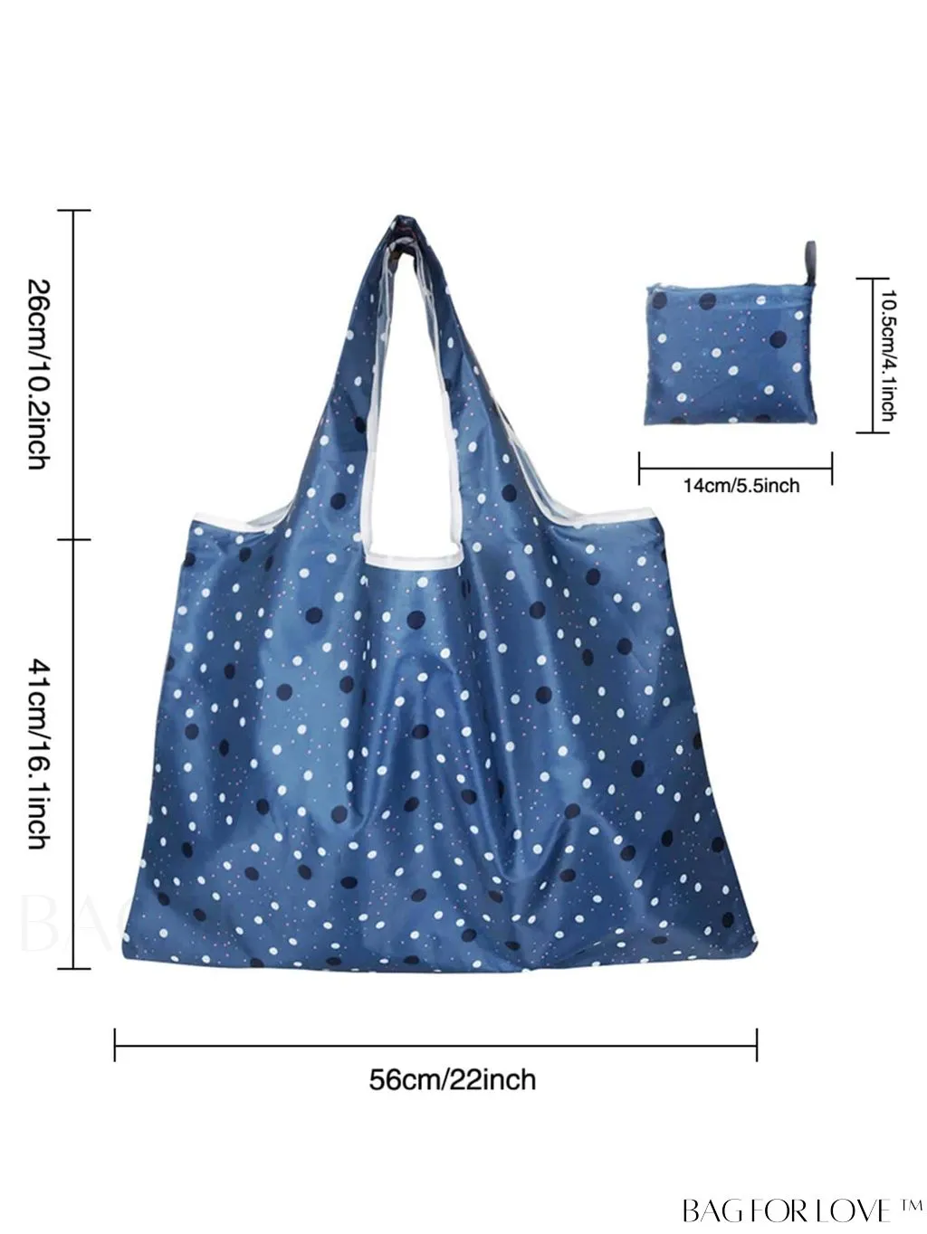 BagForLove - Foldable Fashion Print Shopping Bag - Convenient Handbag for Travel and Grocery Shopping