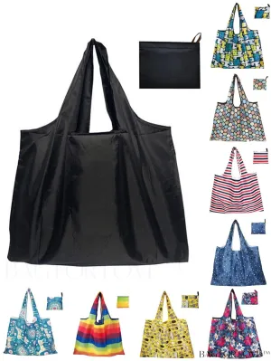 BagForLove - Foldable Fashion Print Shopping Bag - Convenient Handbag for Travel and Grocery Shopping