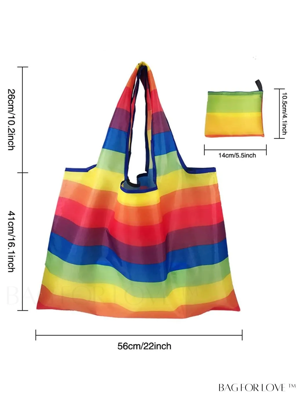 BagForLove - Foldable Fashion Print Shopping Bag - Convenient Handbag for Travel and Grocery Shopping