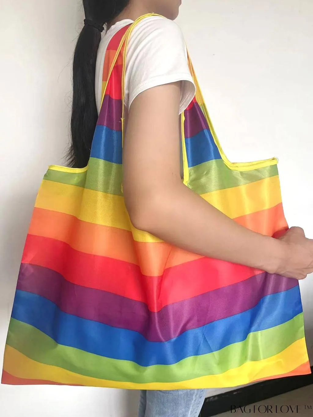 BagForLove - Foldable Fashion Print Shopping Bag - Convenient Handbag for Travel and Grocery Shopping