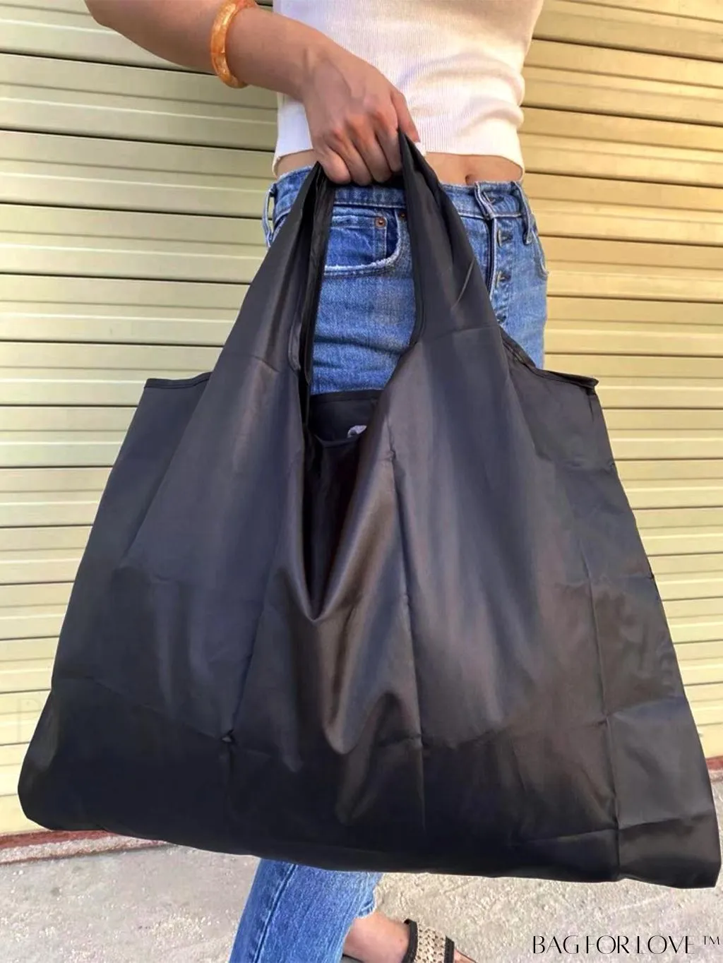 BagForLove - Foldable Fashion Print Shopping Bag - Convenient Handbag for Travel and Grocery Shopping