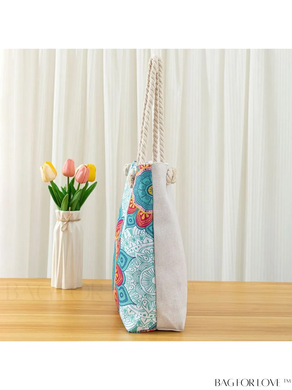 BagForLove - Geometric Pattern Large Capacity Tote Bag for Casual Vacations