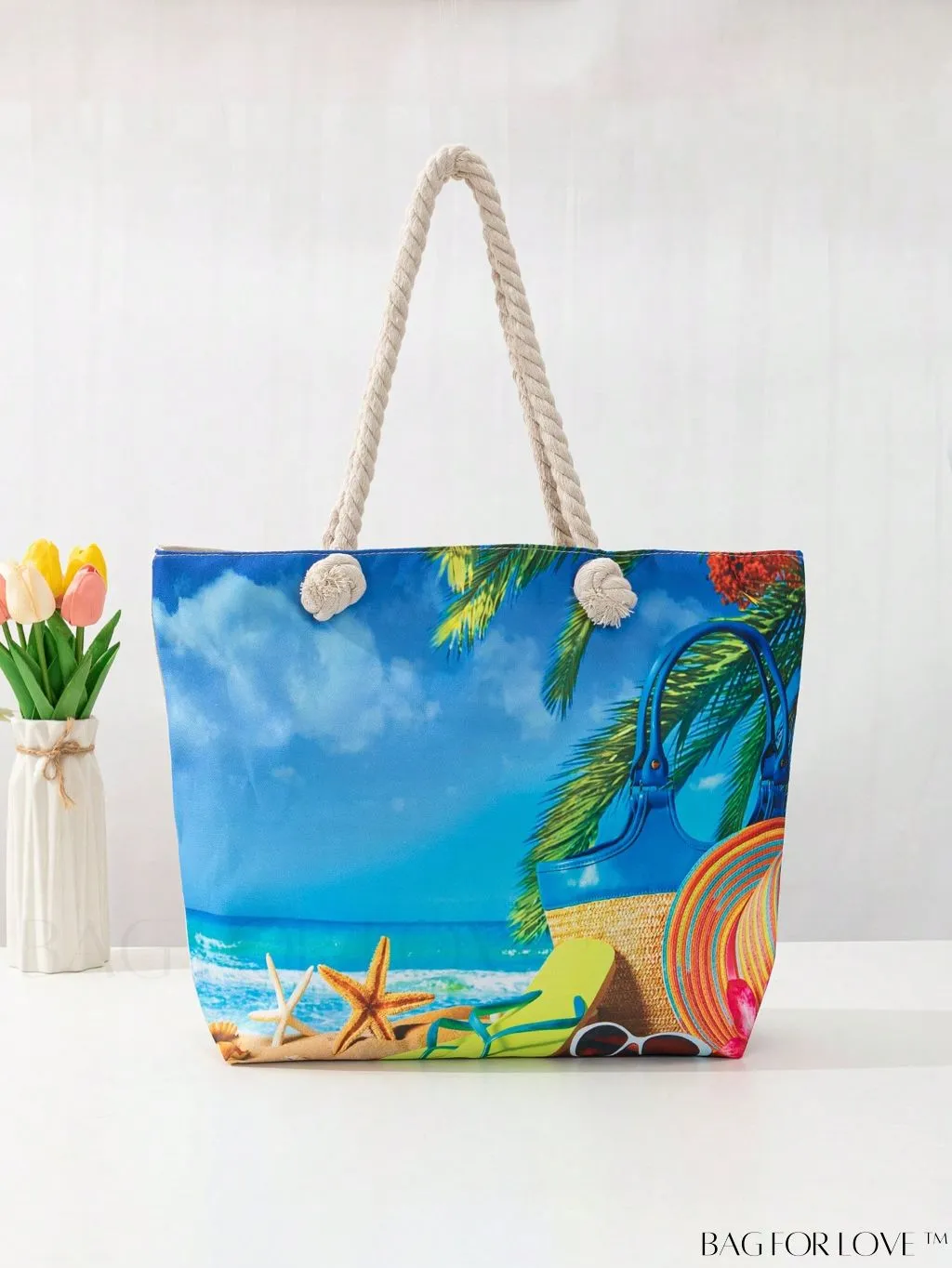 BagForLove - Geometric Pattern Large Capacity Tote Bag for Casual Vacations