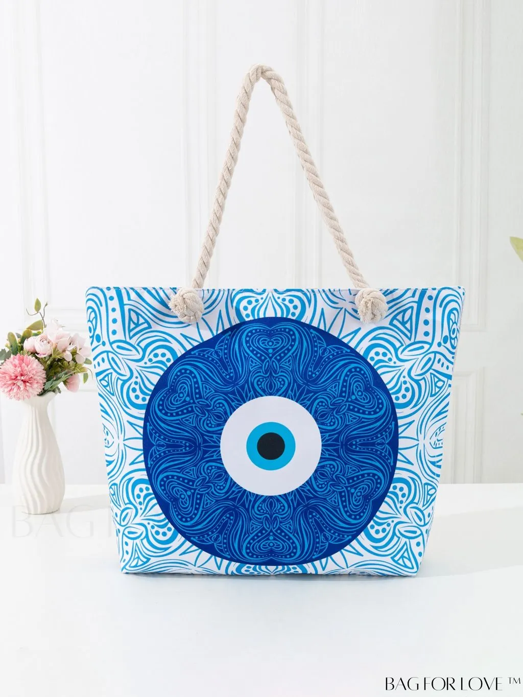 BagForLove - Geometric Pattern Large Capacity Tote Bag for Casual Vacations