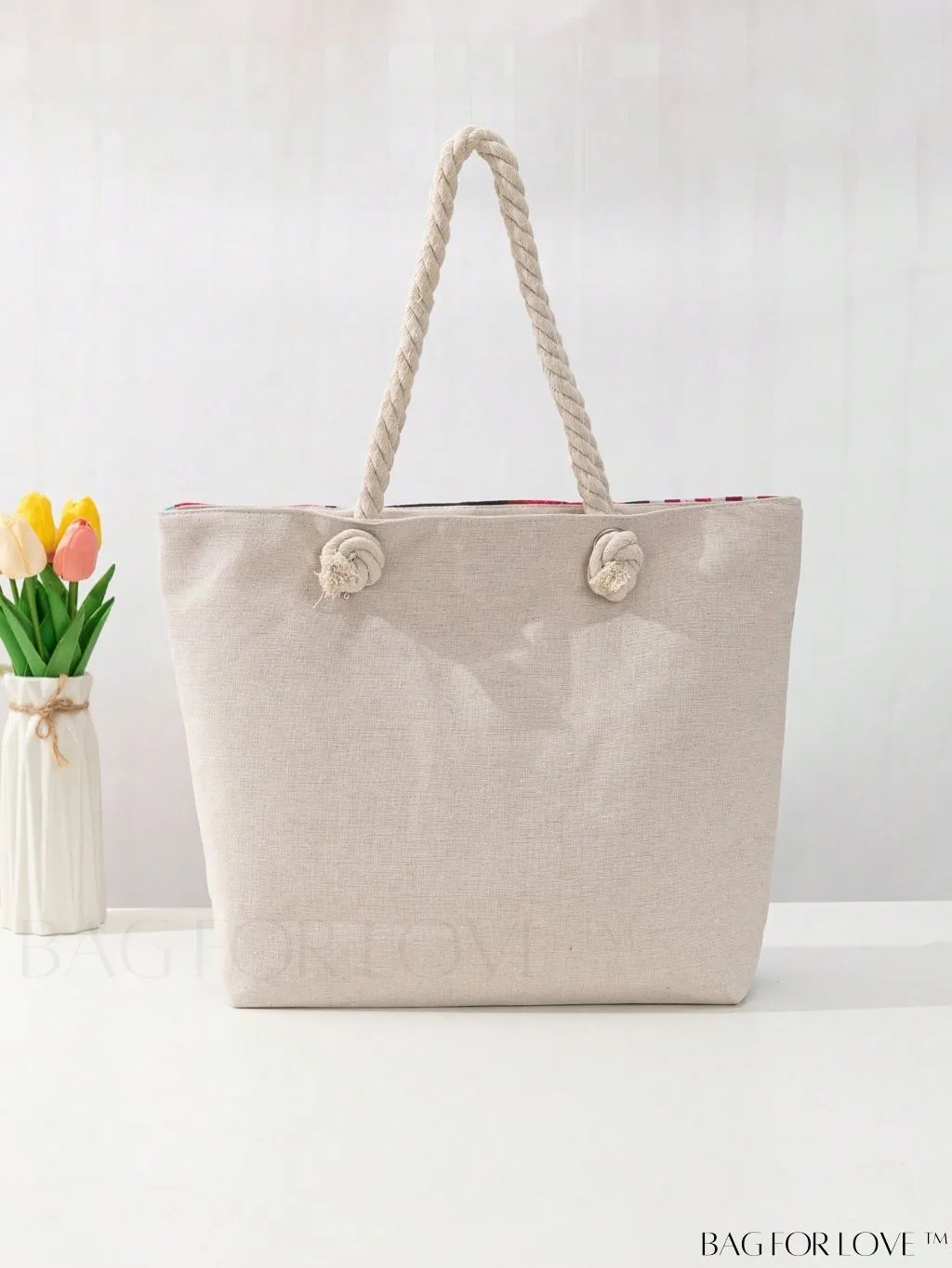 BagForLove - Geometric Pattern Large Capacity Tote Bag for Casual Vacations