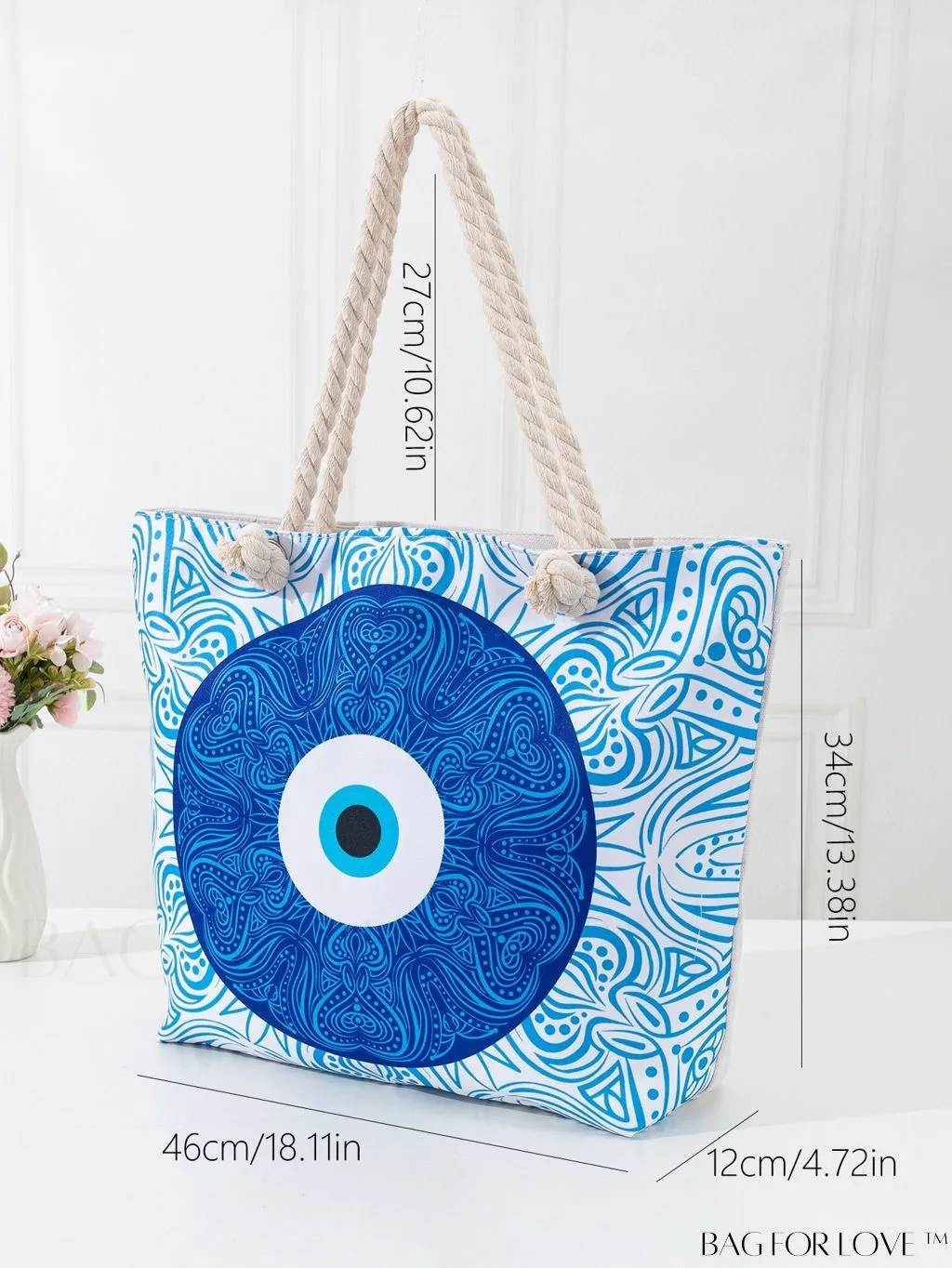 BagForLove - Geometric Pattern Large Capacity Tote Bag for Casual Vacations
