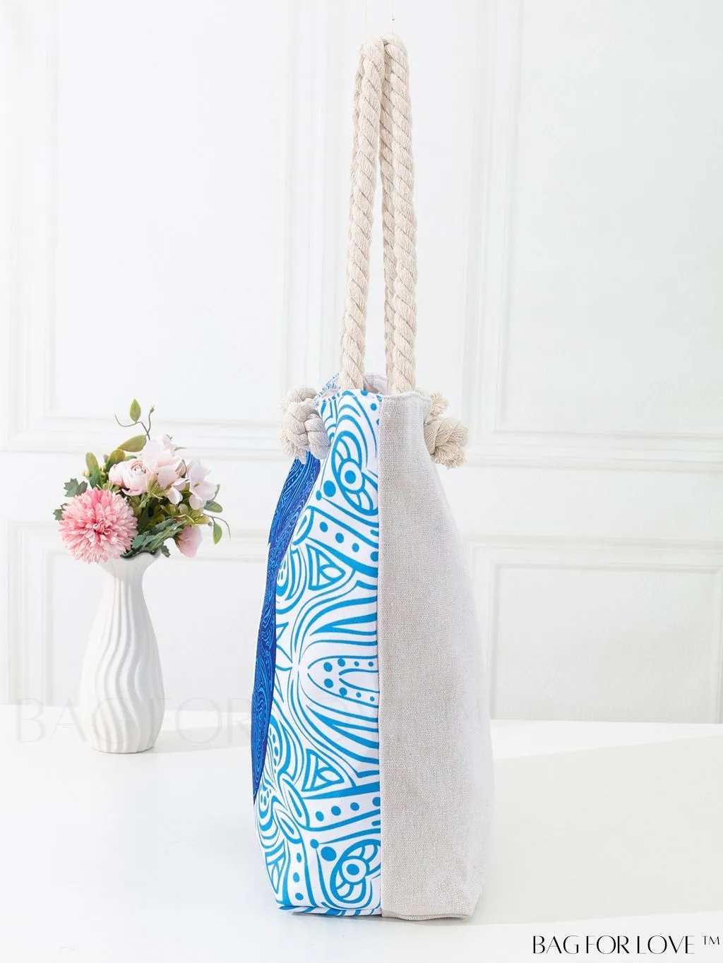 BagForLove - Geometric Pattern Large Capacity Tote Bag for Casual Vacations
