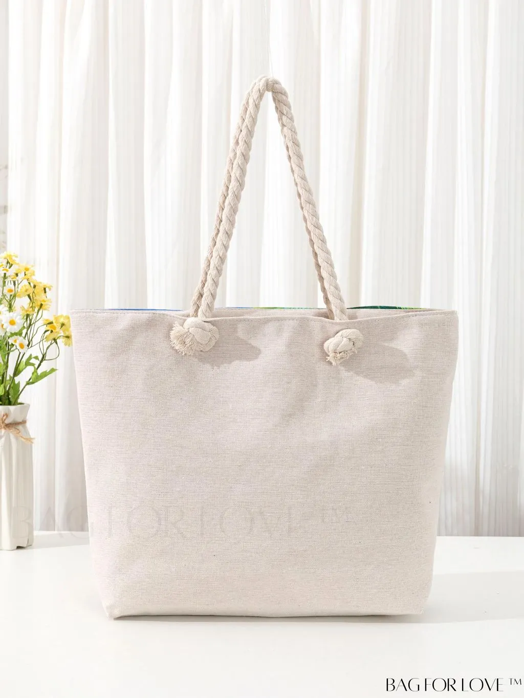 BagForLove - Geometric Pattern Large Capacity Tote Bag for Casual Vacations