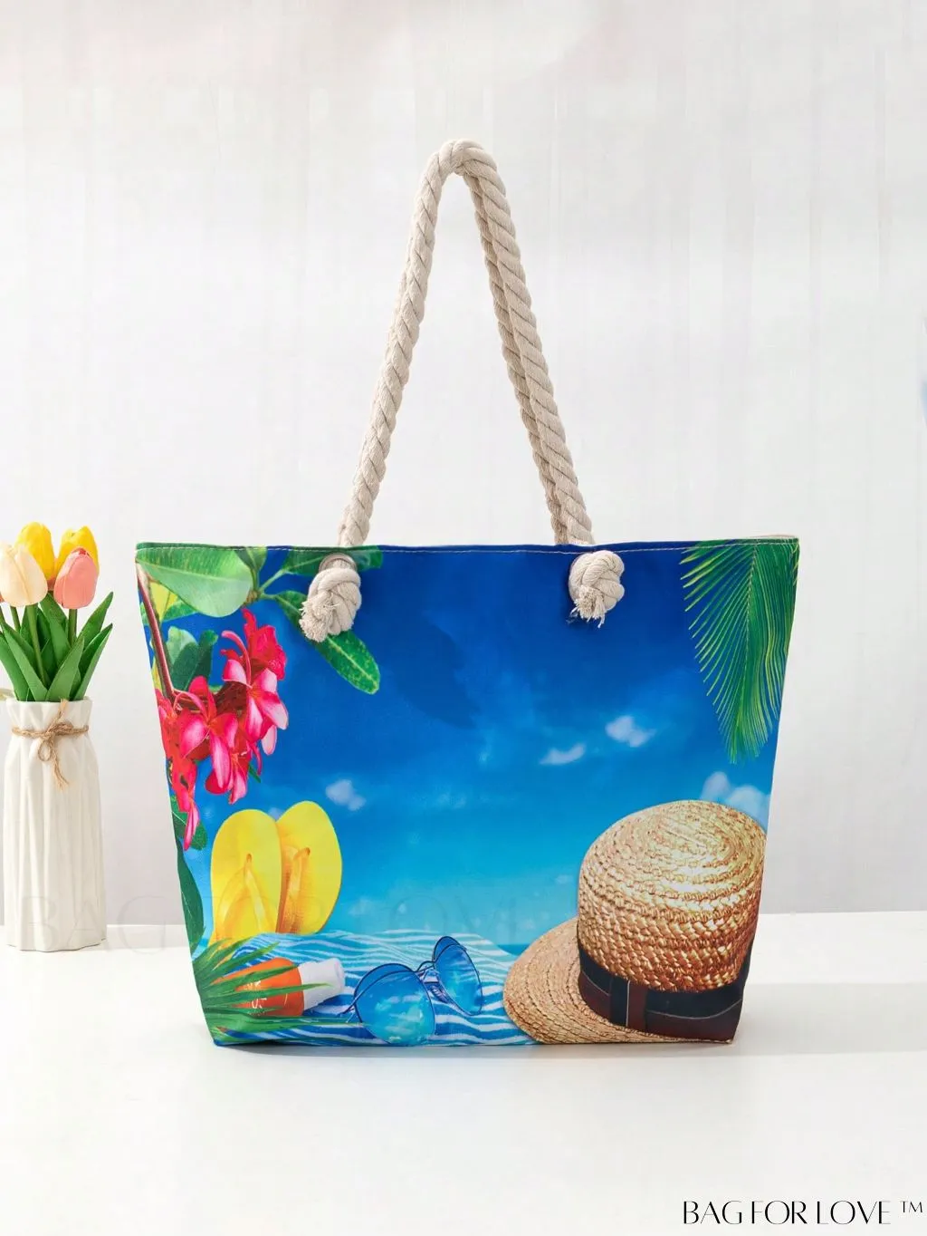 BagForLove - Geometric Pattern Large Capacity Tote Bag for Casual Vacations