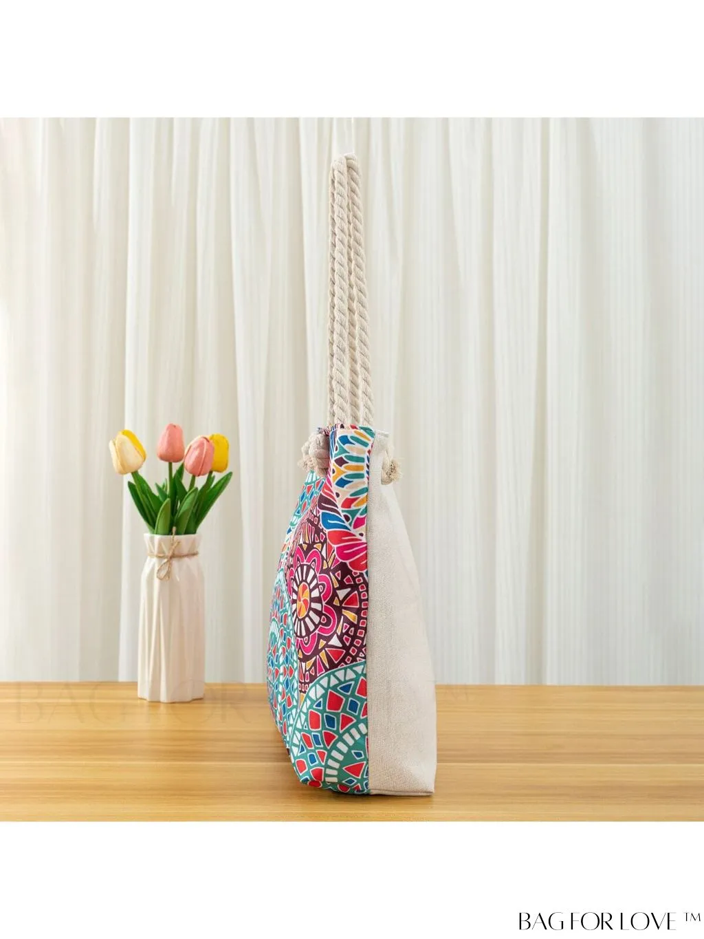 BagForLove - Geometric Pattern Large Capacity Tote Bag for Casual Vacations