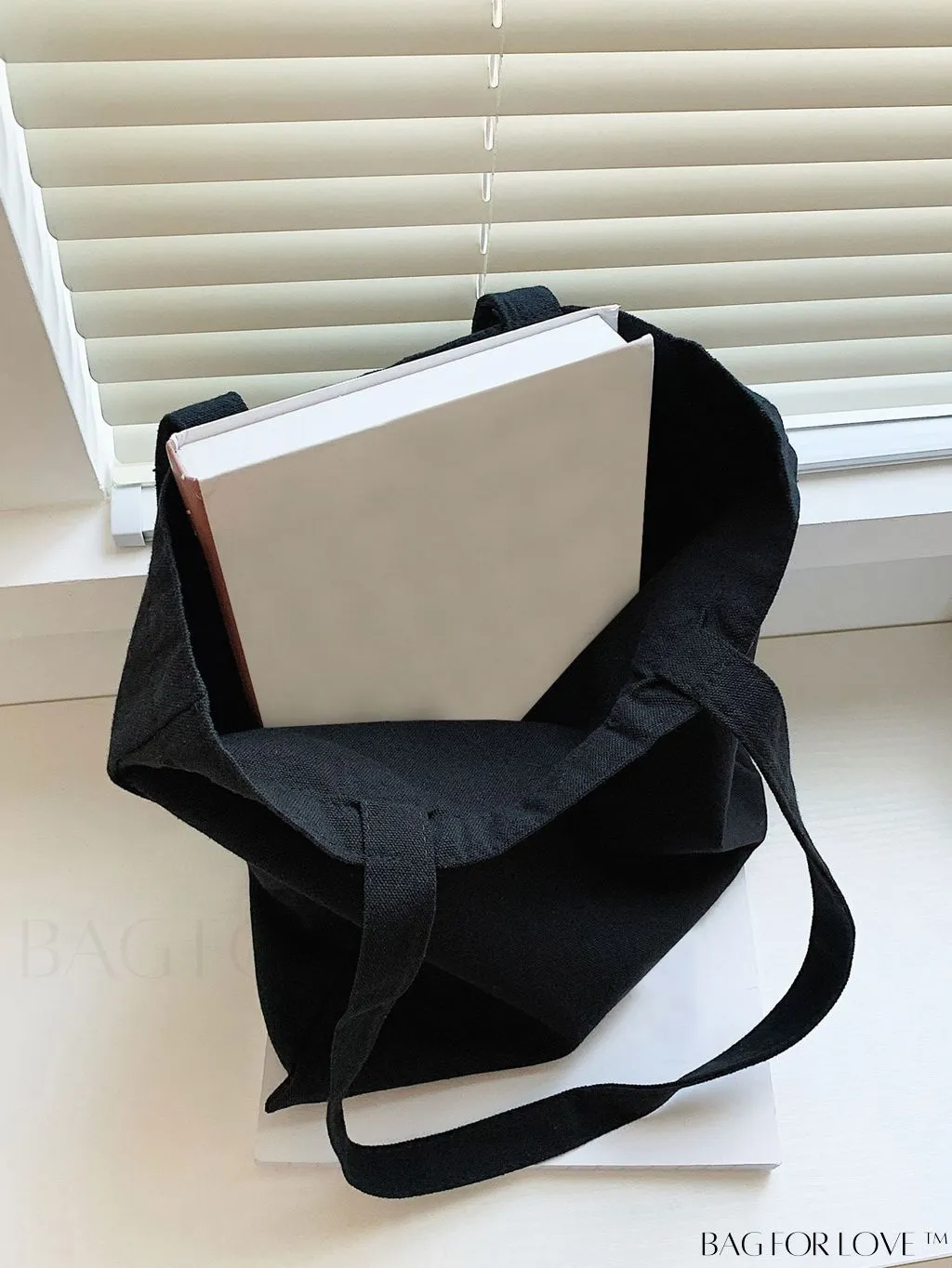 BagForLove - Versatile Unisex Canvas Tote Bag - Foldable, Beige Solid Color