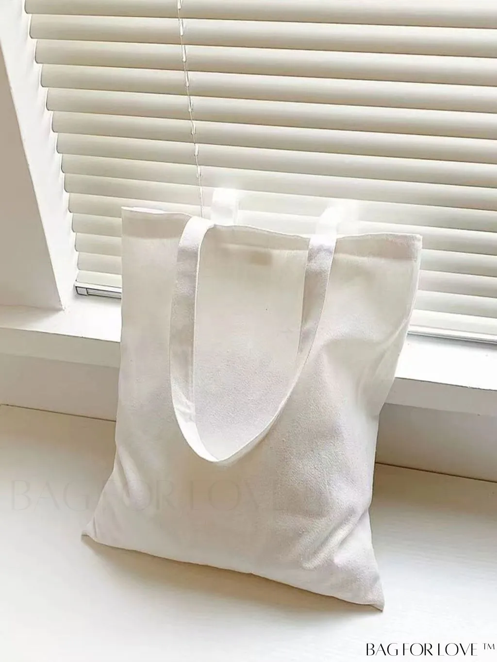 BagForLove - Versatile Unisex Canvas Tote Bag - Foldable, Beige Solid Color