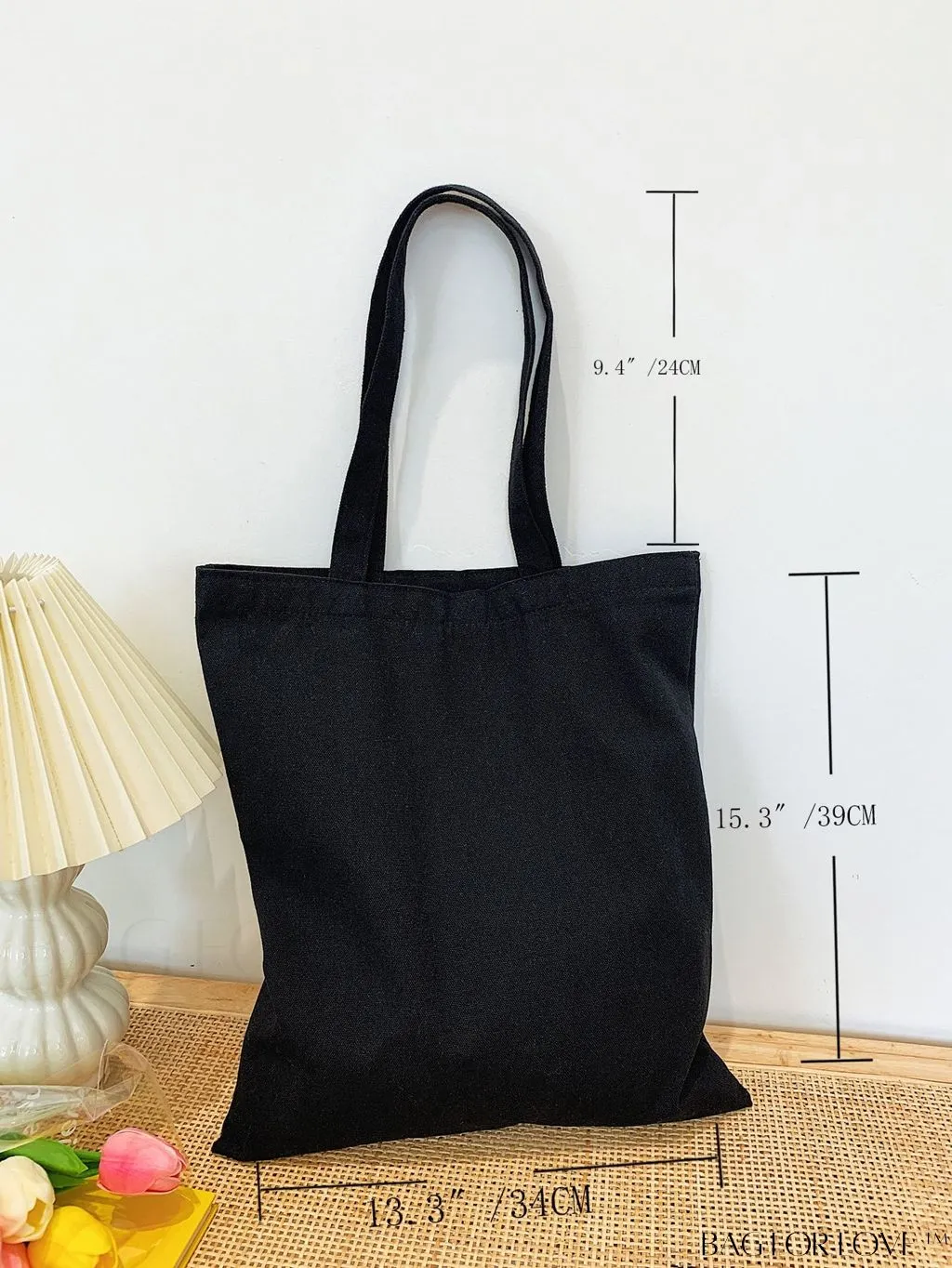 BagForLove - Versatile Unisex Canvas Tote Bag - Foldable, Beige Solid Color