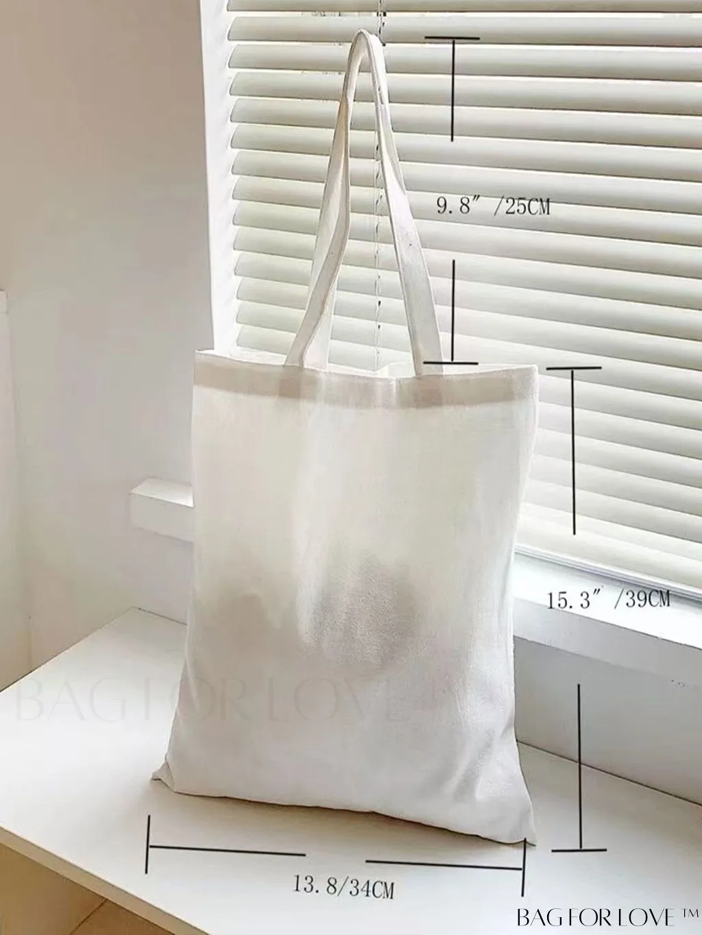 BagForLove - Versatile Unisex Canvas Tote Bag - Foldable, Beige Solid Color