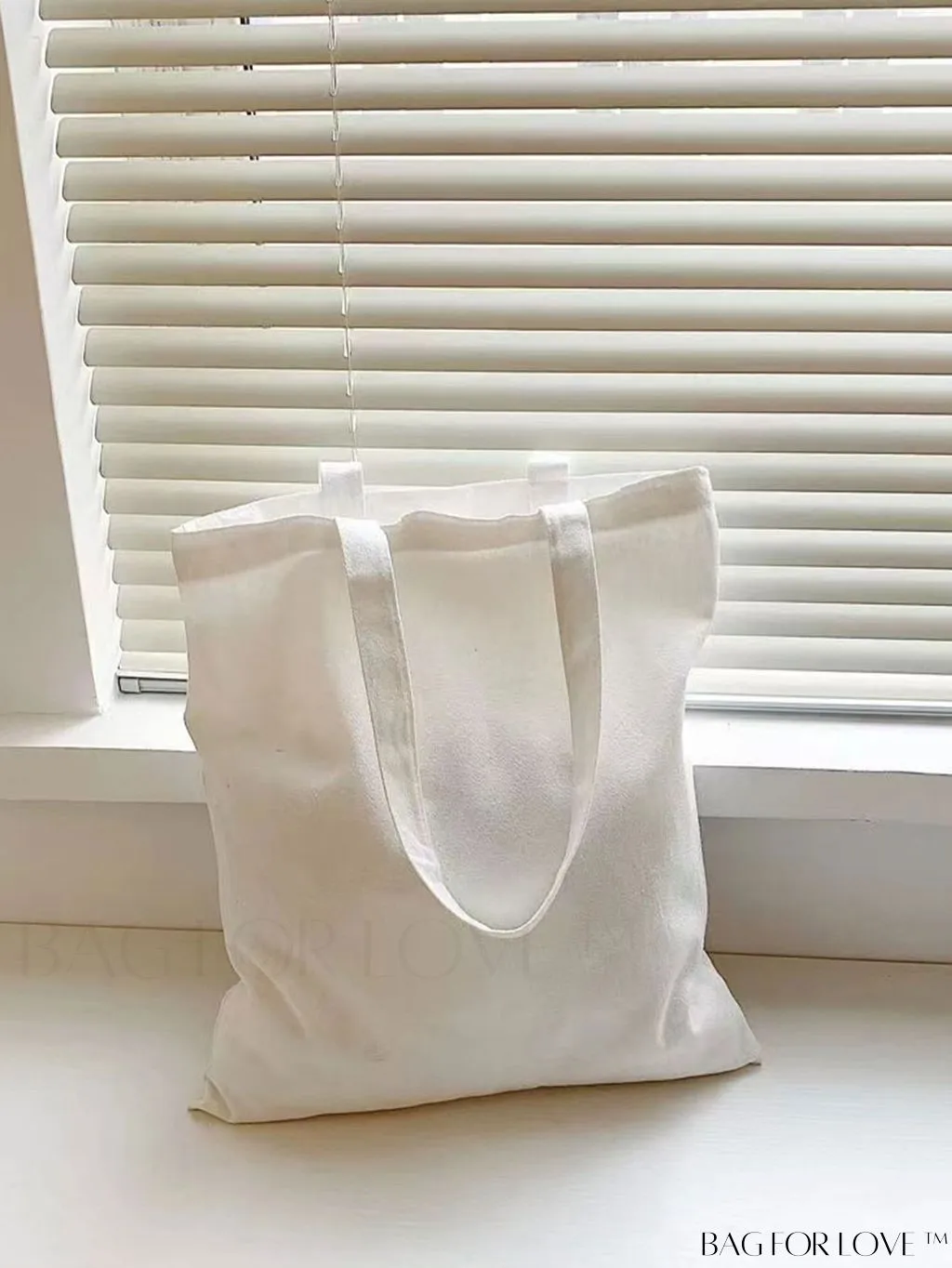BagForLove - Versatile Unisex Canvas Tote Bag - Foldable, Beige Solid Color