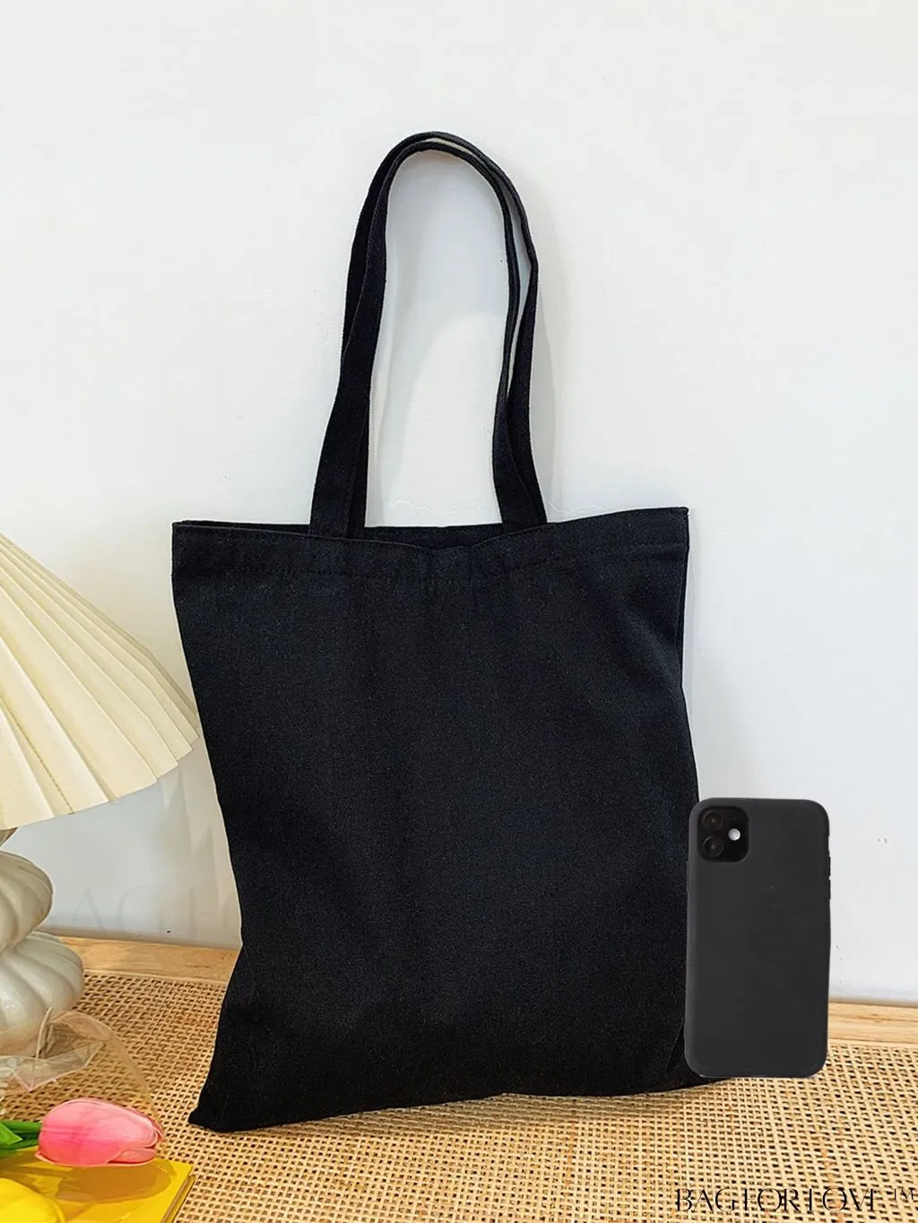 BagForLove - Versatile Unisex Canvas Tote Bag - Foldable, Beige Solid Color
