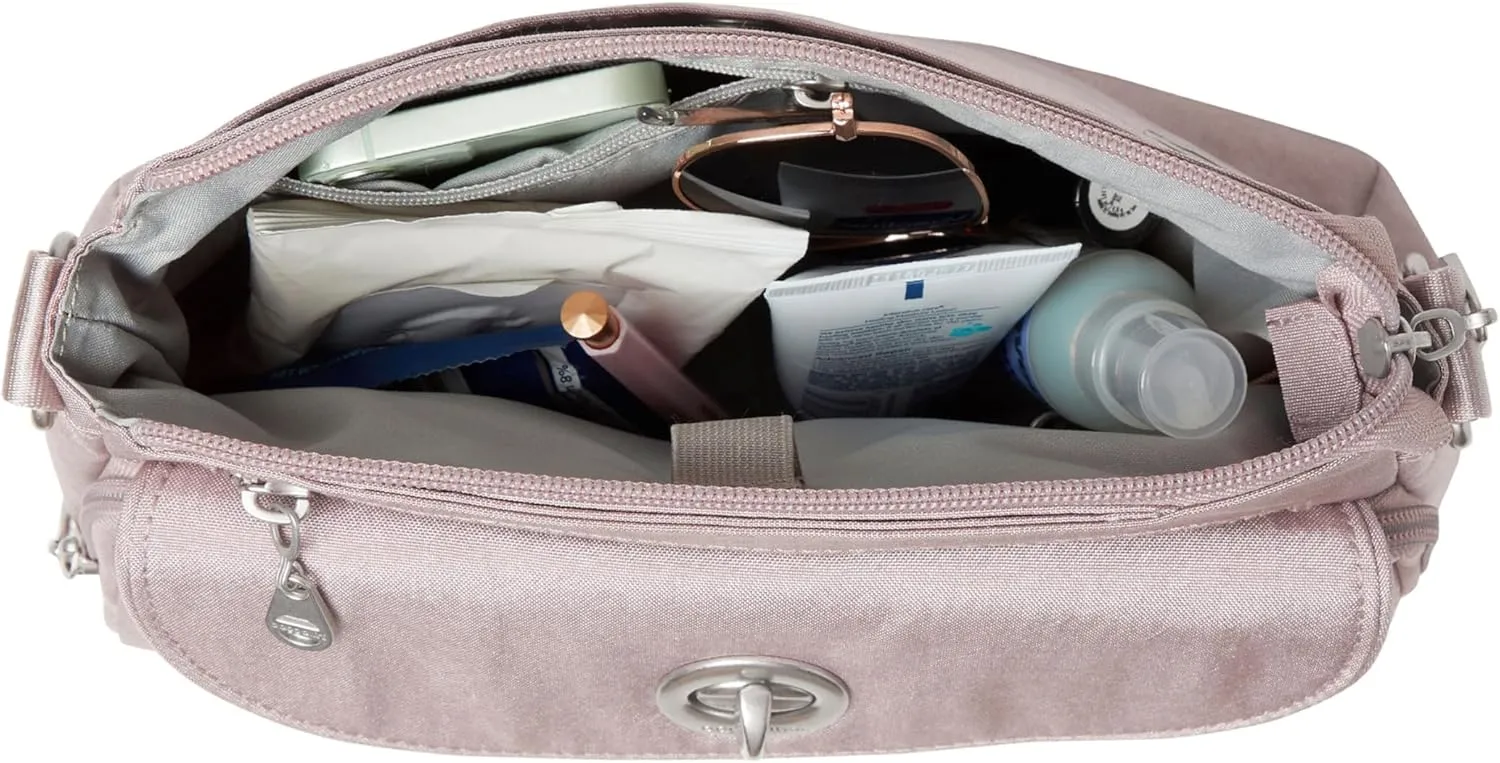 Baggallini Calais Crossbody Bags for Women 9.5"x7" Travel Handbag Purse w/RFID Front Wallet Lightweight Water-Resistant