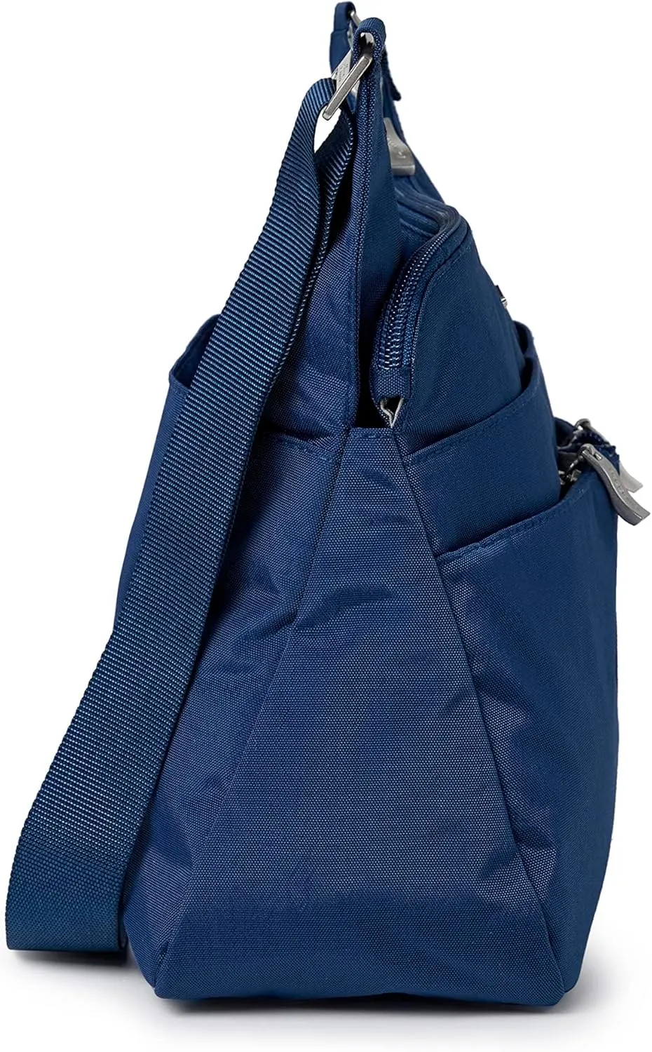 Baggallini Cross Over Crossbody Women 11x8.5 Medium Travel Bag Lightweight Water-Resistant Nylon Organized Handbag Purse
