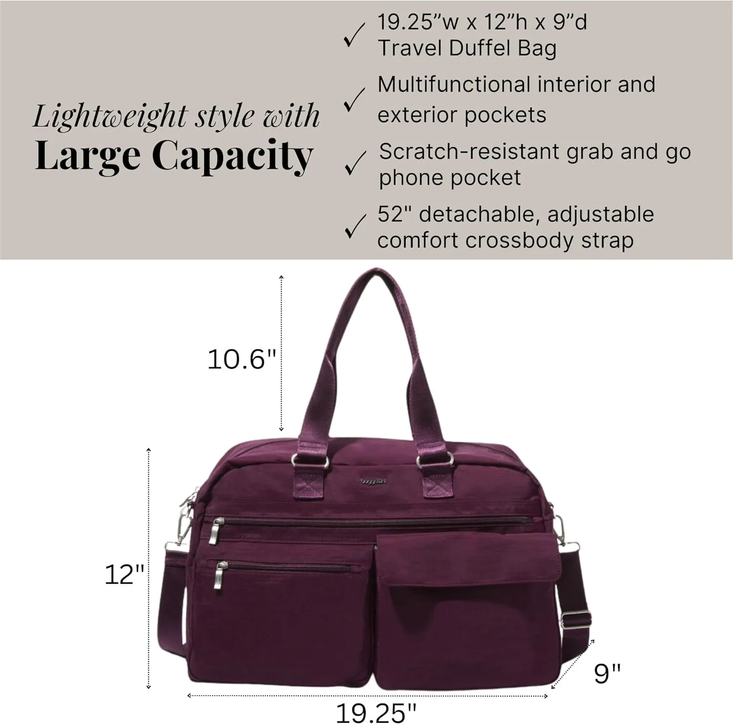 Baggallini Modern Everywhere Travel Duffel