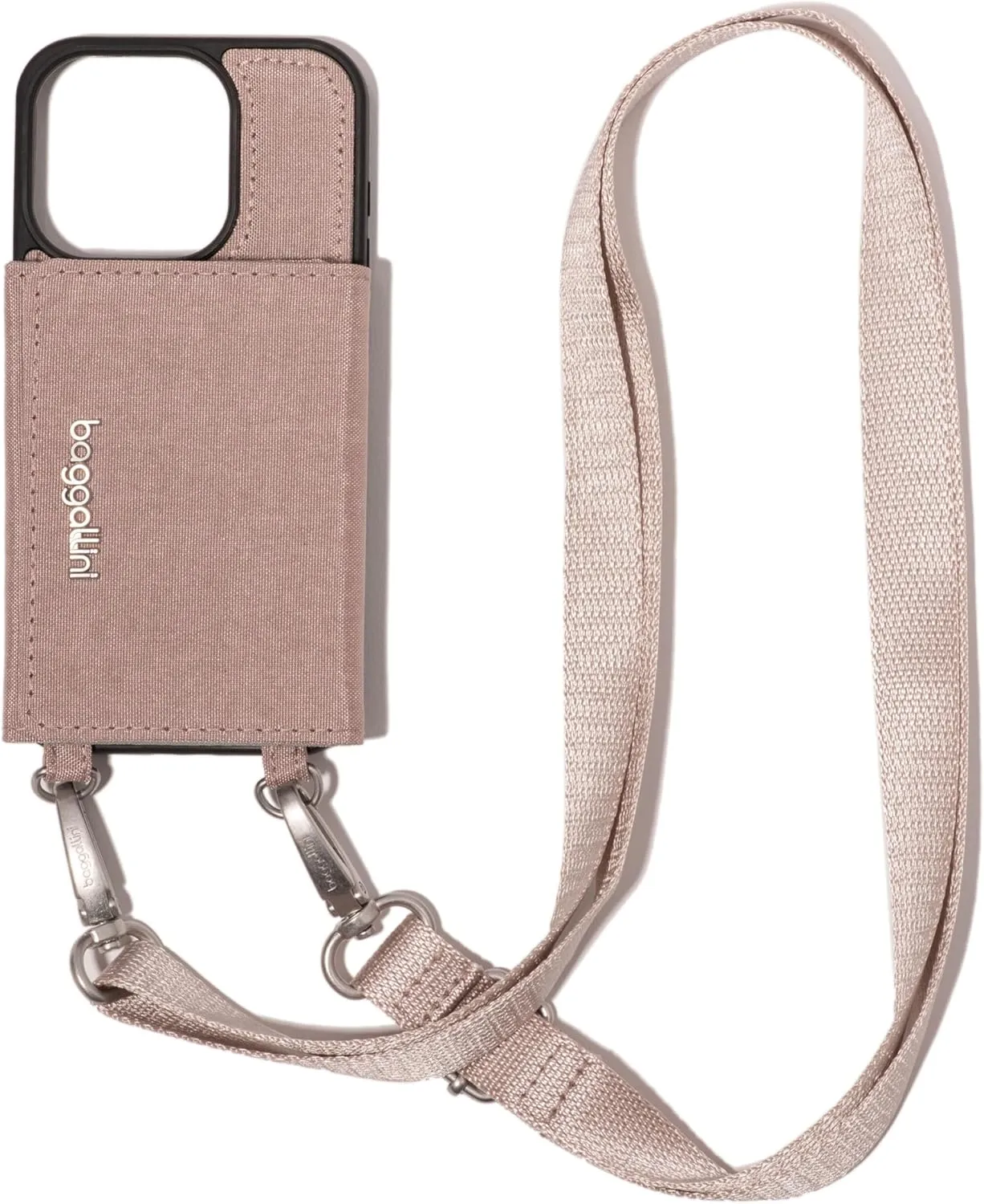 Baggallini On The Go iPhone Card Case Crossbody - Lightweight iPhone Case Designed for iPhone 13, iPhone 14, iPhone 15 and iPhone 15 Pro