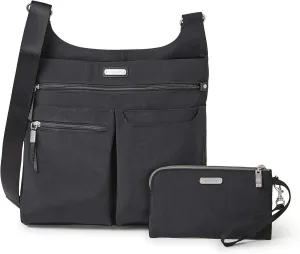 Baggallini On Track Crossbody with RFID Phone Wristlet