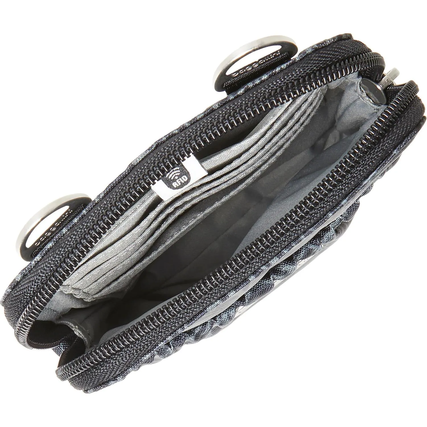 Baggallini RFID Bryant Pouch Midnight Blossom Nylon