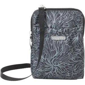 Baggallini RFID Bryant Pouch Midnight Blossom Nylon