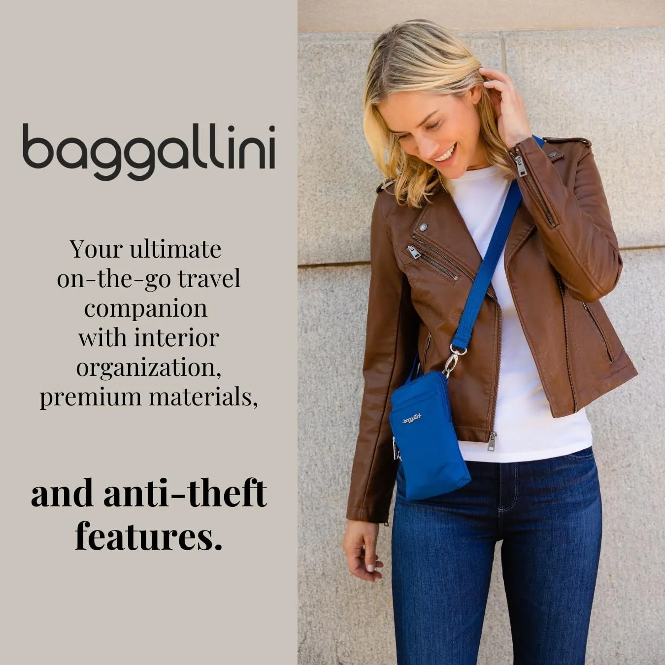 Baggallini Securtex Anti-Theft Activity Crossbody Bag