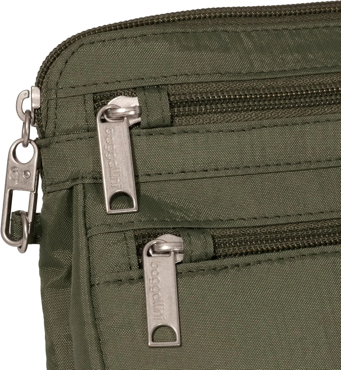 Baggallini Securtex Anti-Theft Crossbody Travel Purse with RFID Card Slots, Locking Zippers & Cut-Resistant Strap