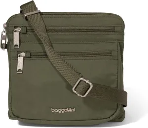 Baggallini Securtex Anti-Theft Crossbody Travel Purse with RFID Card Slots, Locking Zippers & Cut-Resistant Strap