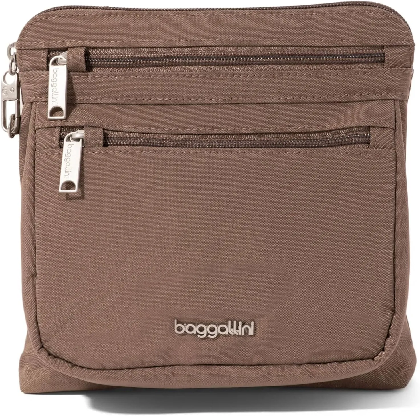 Baggallini Securtex Anti-Theft Crossbody Travel Purse with RFID Card Slots, Locking Zippers & Cut-Resistant Strap