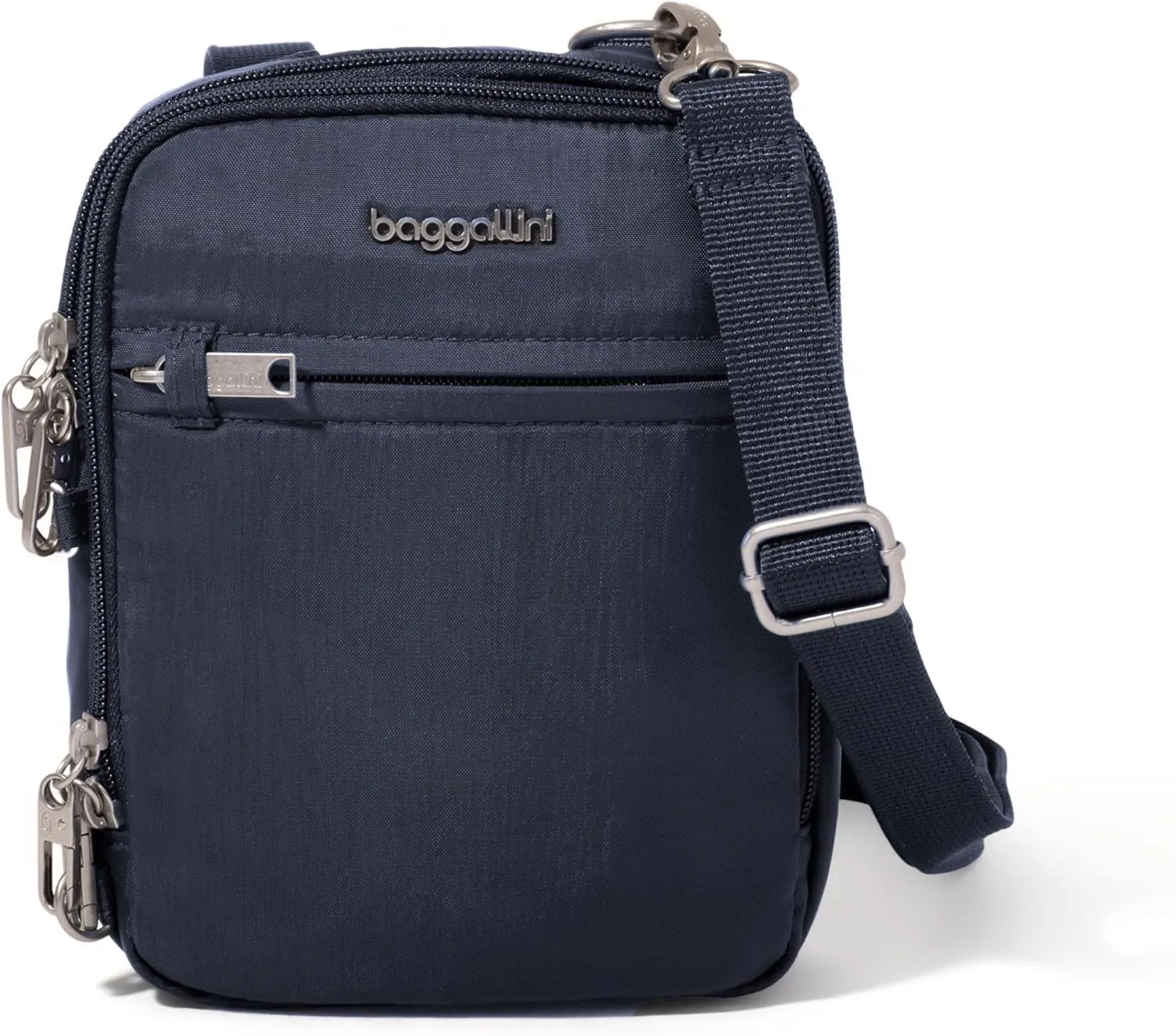 Baggallini Securtex® Anti-theft Mini Everything Crossbody Bag, 6.3"x8.25" Rfid, Locking Zippers & Cut-resistant Strap