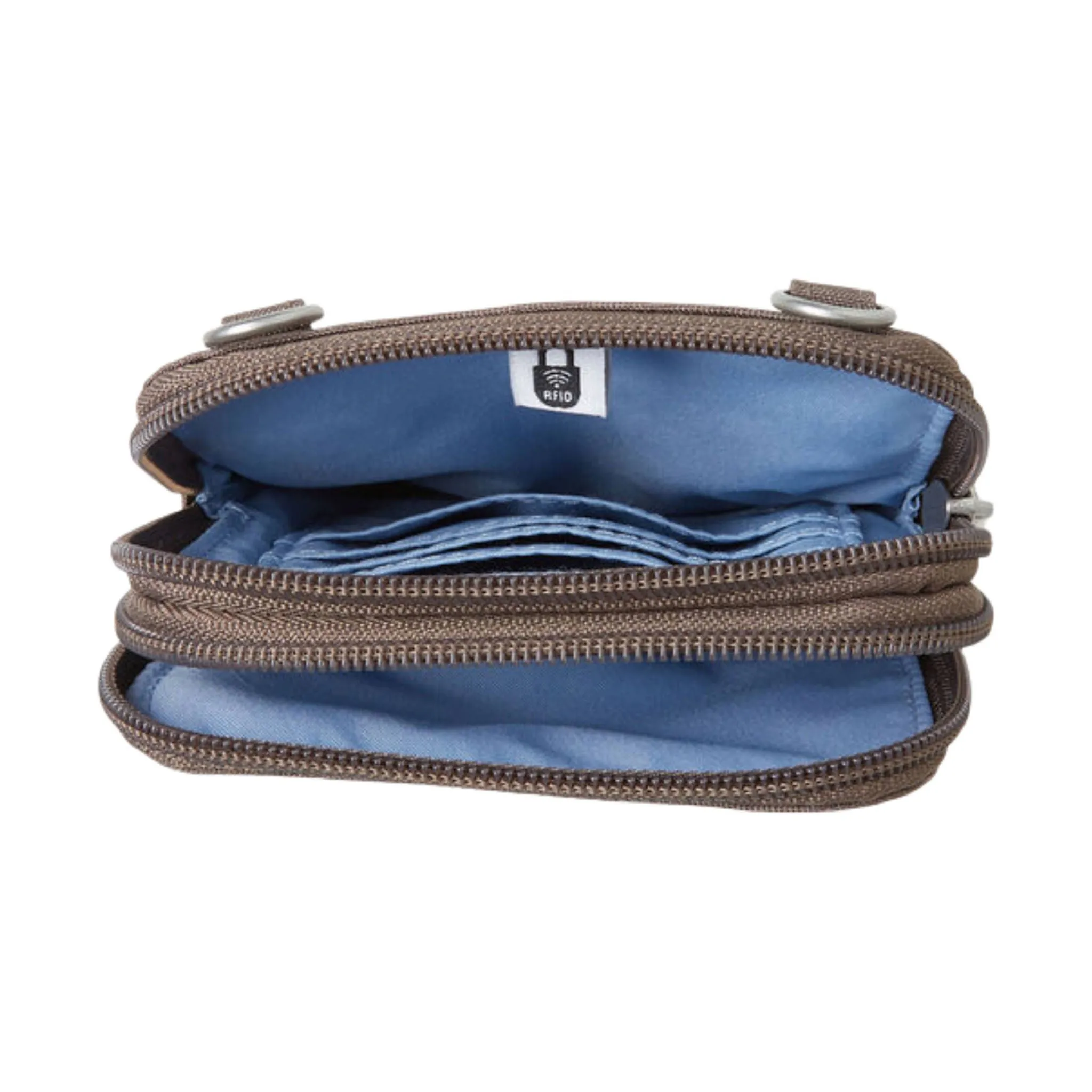 Baggallini Take Two RFID Bryant Crossbody - Portobello Shimmer