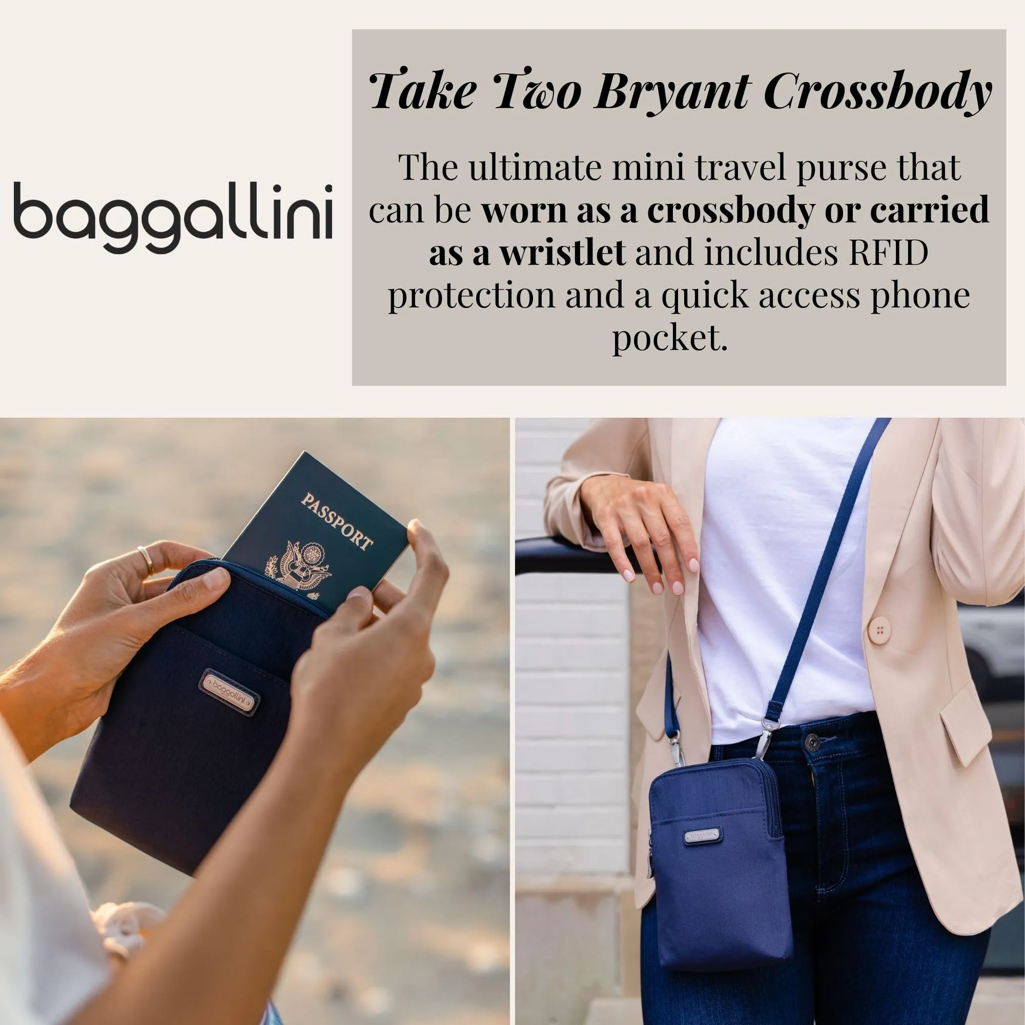 Baggallini The New Classic Collection Take Two RFID Bryant Crossbody