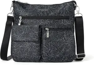 Baggallini womens Modern Everywhere Slim Crossbody, Midnight Blossom, One Size US