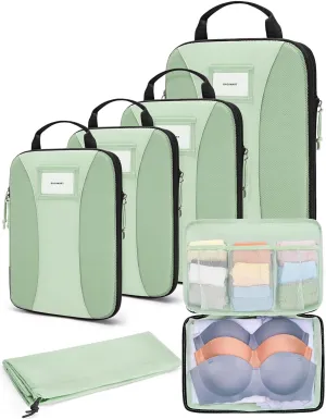 BAGSMART Compression Packing Cubes, 6 PCS Travel Bags Organizer for Luggage, Lightweight Packing Cubes for Travel Essentials
