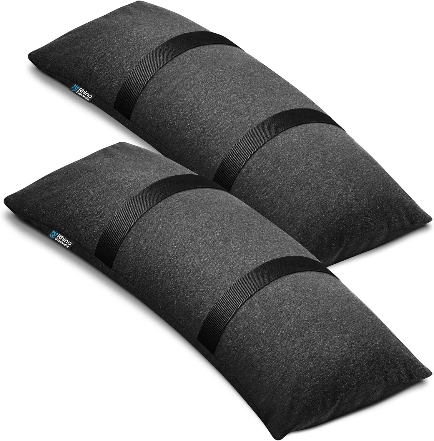 BaseMate Umbrella Base Weights | Outdoor Fillable Sand Bags for Weight | Weatherproof Patio Furniture Weights | 2 SandBags for 49 lb. | Arched Sand Bags to Hold Down Umbrella Stand & Outdoor Furniture
