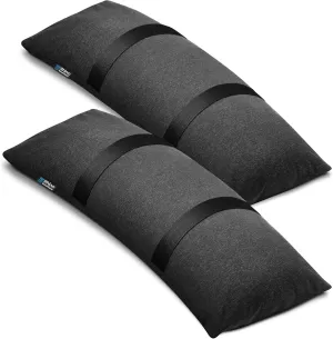 BaseMate Umbrella Base Weights | Outdoor Fillable Sand Bags for Weight | Weatherproof Patio Furniture Weights | 2 SandBags for 49 lb. | Arched Sand Bags to Hold Down Umbrella Stand & Outdoor Furniture