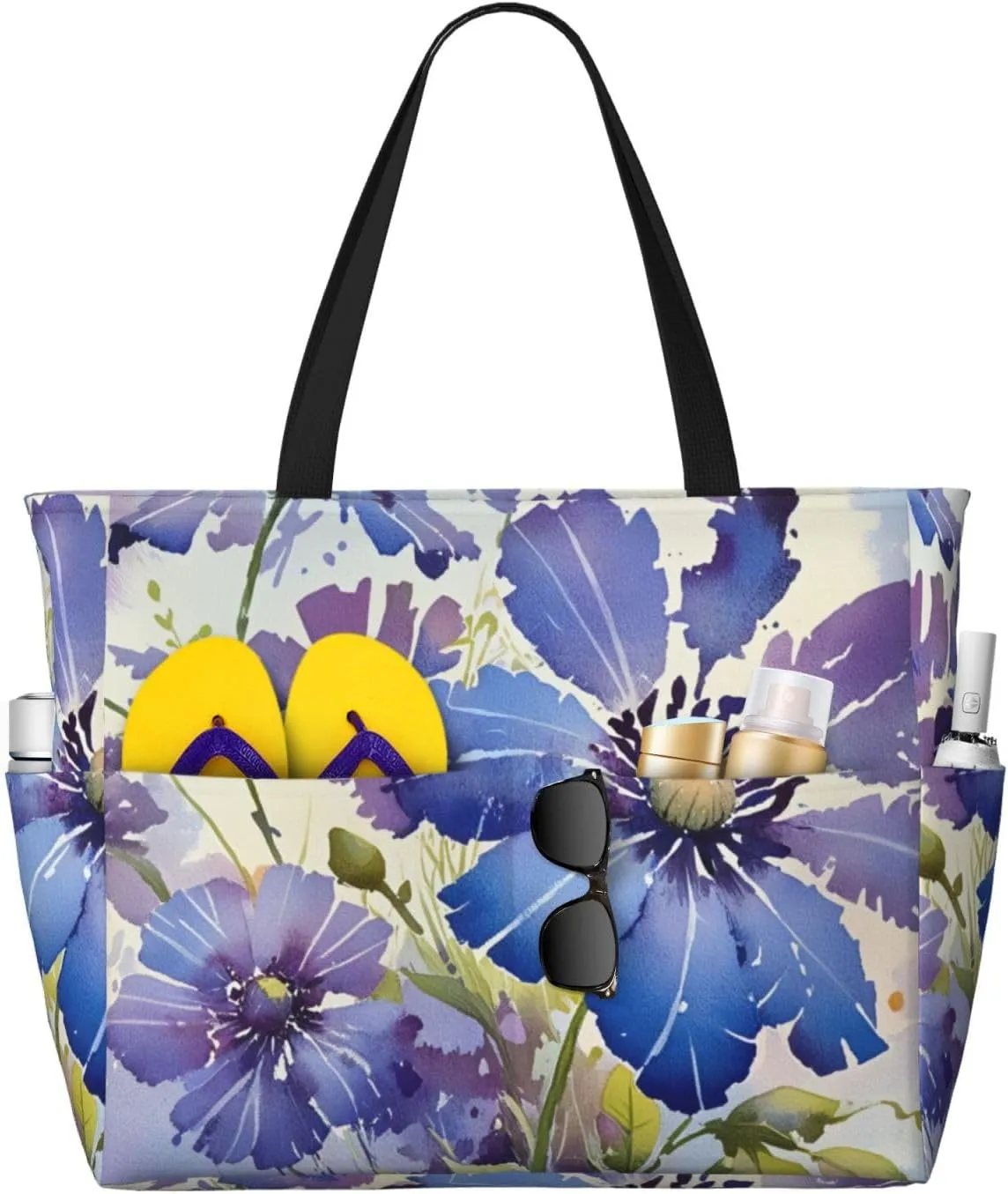 Beach Bags for Women Large Waterproof Sandproof Beach Tote Swim Pool Bag with Zipper for Travel Vacation