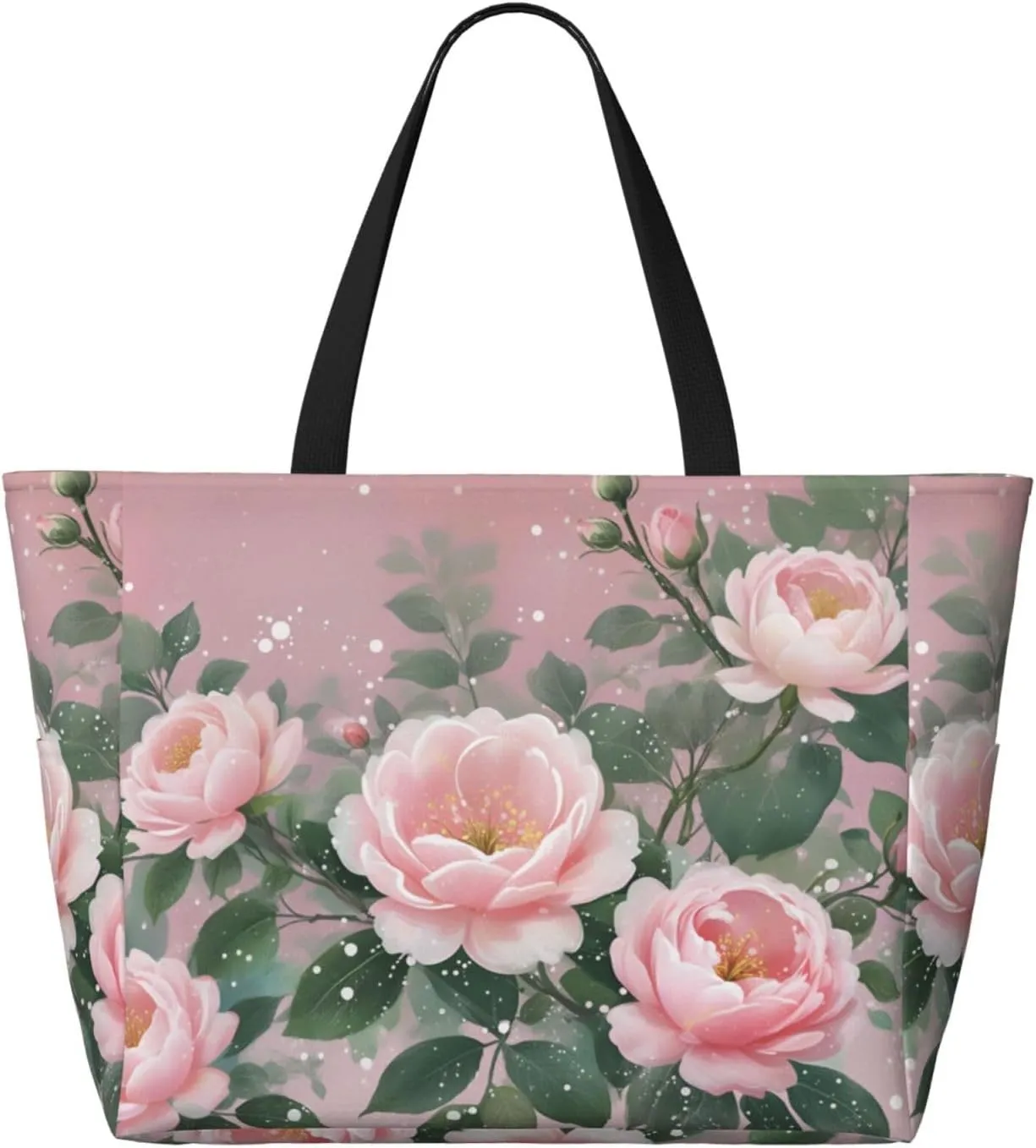 Beach Bags for Women Waterproof Sandproof Tote Bag, Large Beach Bag with Zipper for Gym Travel Vocation