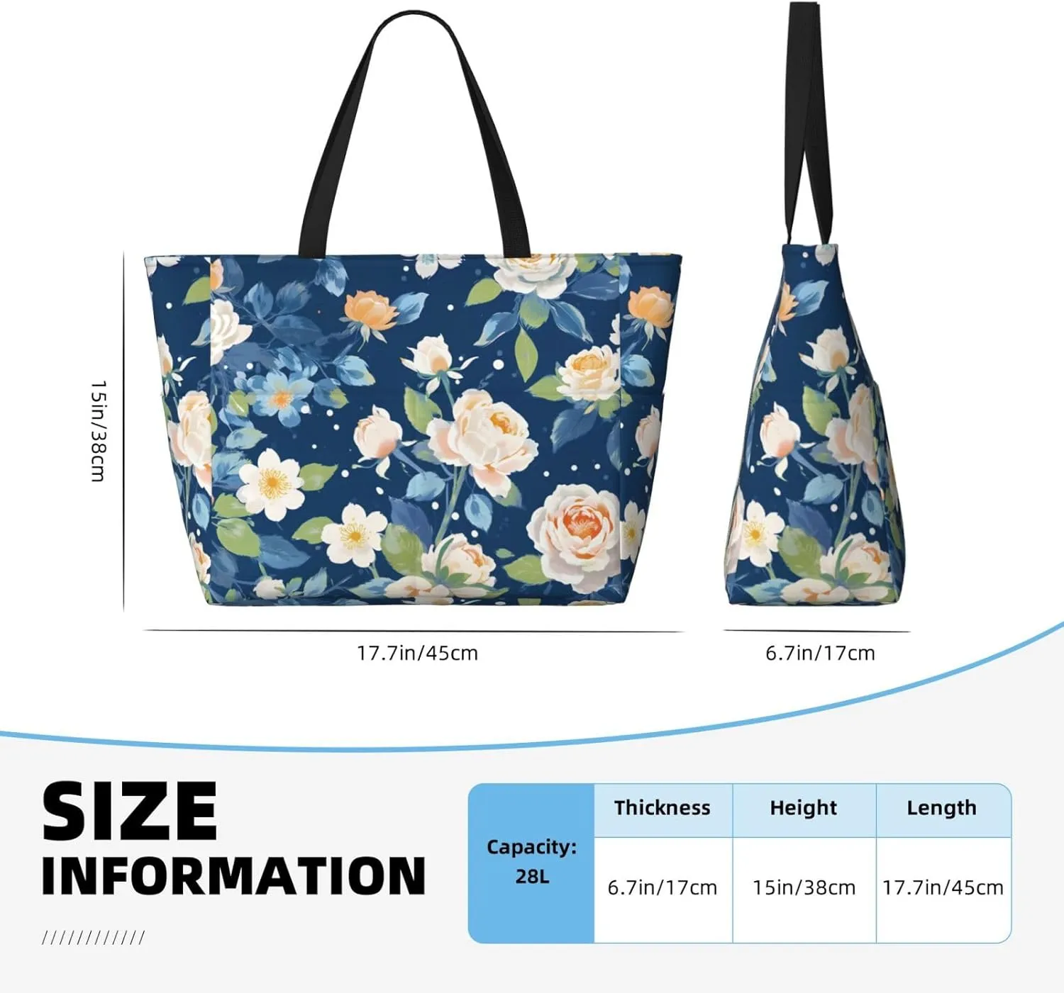 Beach Bags for Women Waterproof Sandproof Women Tote Bag, Large Beach Bag with Zipper for Gym Travel Vocation