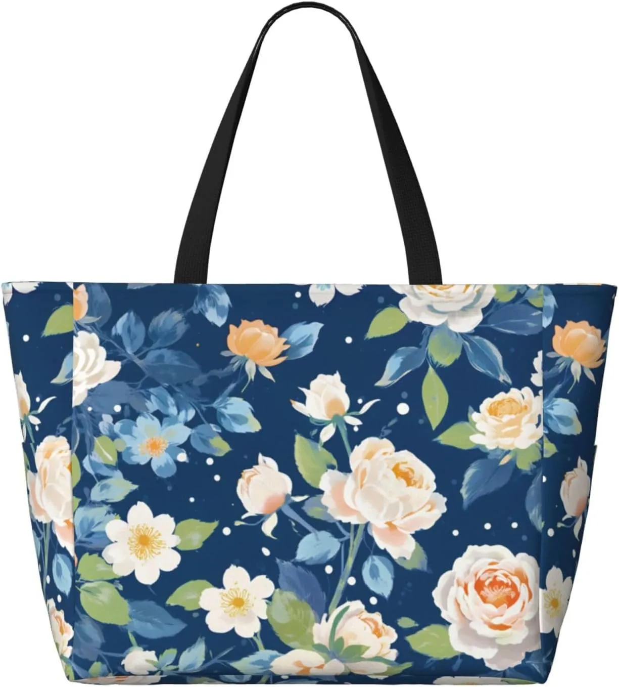 Beach Bags for Women Waterproof Sandproof Women Tote Bag, Large Beach Bag with Zipper for Gym Travel Vocation