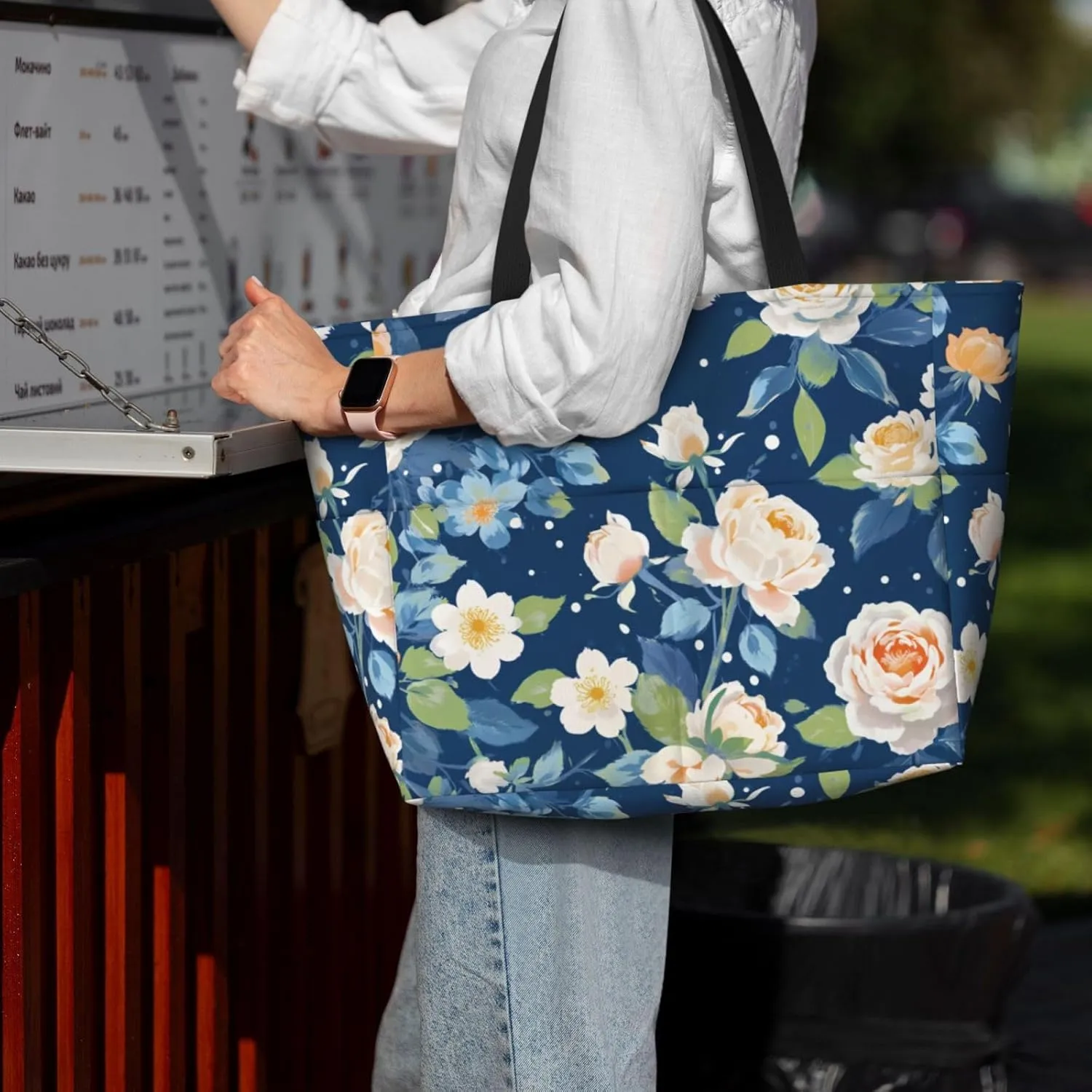 Beach Bags for Women Waterproof Sandproof Women Tote Bag, Large Beach Bag with Zipper for Gym Travel Vocation