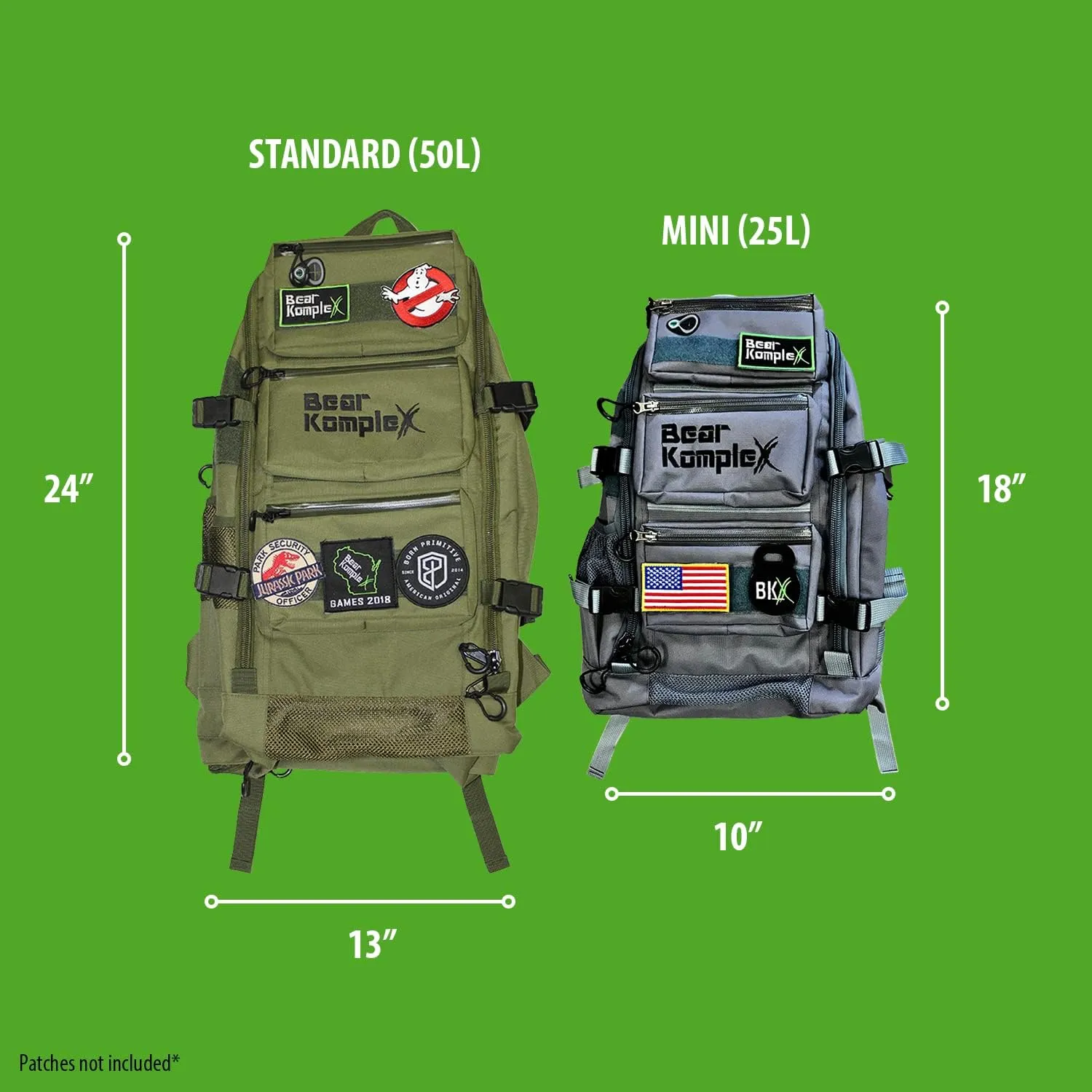 Bear KompleX Military Grade Tactical Backpack,1000 Denier Nylon, Water Repellent Coating, Multiple Storage Pockets, 50 L