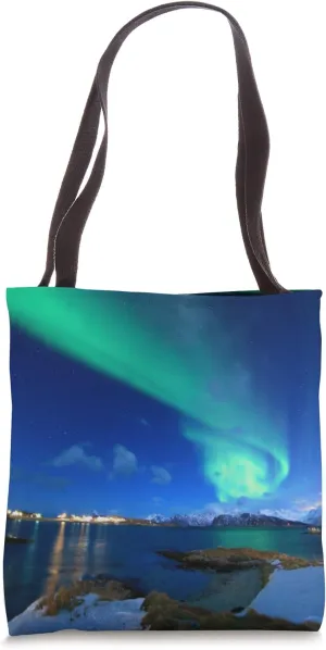 Beautiful Alaska Iceland Northern Lights Tote Bag